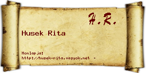 Husek Rita névjegykártya